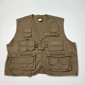 Men’s Pflueger Full Zip Utility Fishing Vest Jacket Size 2XL